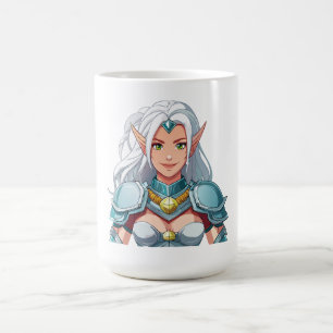 Porträt einer schönen Elfenfrau Kaffeetasse