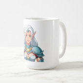 Porträt einer schönen Elfenfrau Kaffeetasse (VorderseiteRechts)