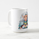 Porträt einer schönen Elfenfrau Kaffeetasse (Vorderseite Links)