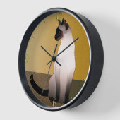 Porträt einer Siegel Point Siam Katze Uhr (Winkel)