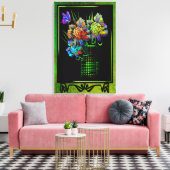 Porträt einer Stadt in Bloom auf einem Imitat Ease Leinwanddruck (Insitu (Wohnzimmer))