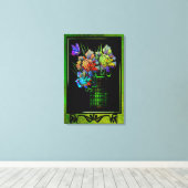 Porträt einer Stadt in Bloom auf einem Imitat Ease Leinwanddruck (Insitu (Holzboden))