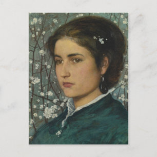 Porträt einer Vintagen Postkarte der Frau