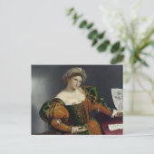 Porträt einer von Lucretia Inspirierten Frau Postk Postkarte (Stehend Vorderseite)