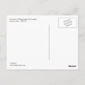 Porträt einer von Lucretia Inspirierten Frau Postk Postkarte (Rückseite)