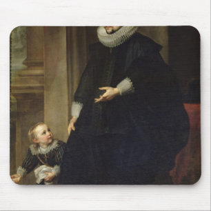 Porträt eines Adligs und seines Kindes Mousepad