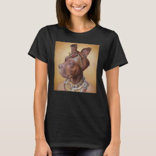 Porträt eines alten Hundes als Cleopatra 1 T-Shirt