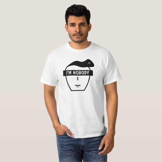 Porträt eines anonymen Gesichts (Ich bin Niemand) T-Shirt (Vorne ganz)
