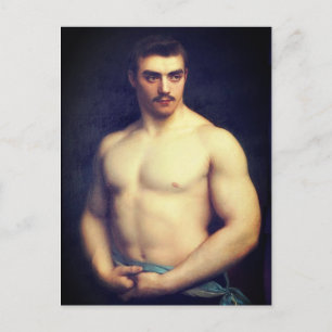 Porträt eines Athleten Postkarte
