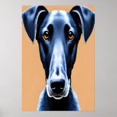 Porträt eines Azawakh | AI Art Poster (Vorne)