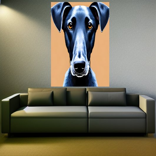 Porträt eines Azawakh | AI Art Poster