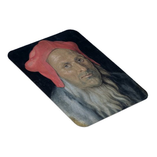 Porträt eines Barteten in einem Red Hat, 1520 (Öl Magnet (Rechte Seite)