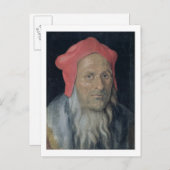 Porträt eines Barteten in einem Red Hat, 1520 (Öl Postkarte (Vorne/Hinten)