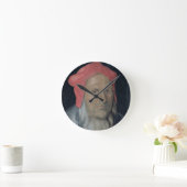 Porträt eines Barteten in einem Red Hat, 1520 (Öl Runde Wanduhr (Zuhause)