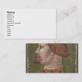 Porträt eines bärtigen Adligs, vielleicht Visitenkarte (Vorne/Hinten)