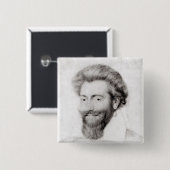 Porträt eines bärtigen Mannes Button (Vorne & Hinten)