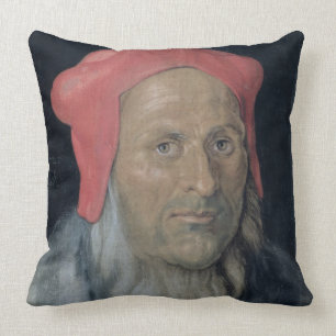 Porträt eines bärtigen Mannes in Red Hat, 1520 ( Kissen