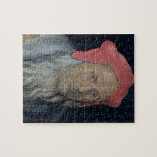 Porträt eines bärtigen Mannes in Red Hat, 1520 (Öl Puzzle (Horizontal)