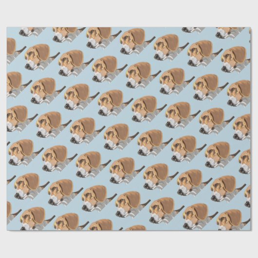 Porträt eines Beagle Geschenkpapier (Flach)