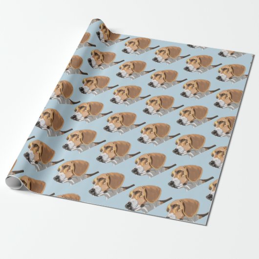 Porträt eines Beagle Geschenkpapier (Ungerollt)