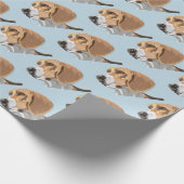 Porträt eines Beagle Geschenkpapier (Ecke)