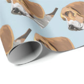 Porträt eines Beagle Geschenkpapier (Rolleneckpunkt)
