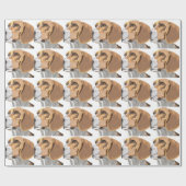 Porträt eines Beagle Geschenkpapier (Flach)