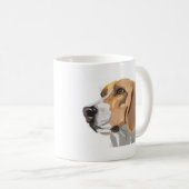 Porträt eines Beagle Kaffeetasse (VorderseiteRechts)