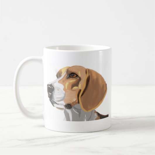 Porträt eines Beagle Kaffeetasse (Links)