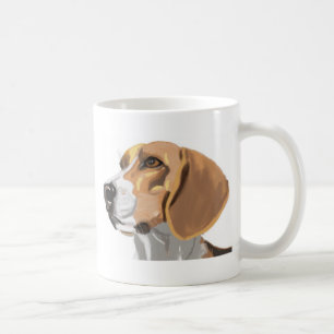 Porträt eines Beagle-Kopfes Kaffeetasse