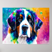 Porträt eines Berner Hundes Poster (Vorne)