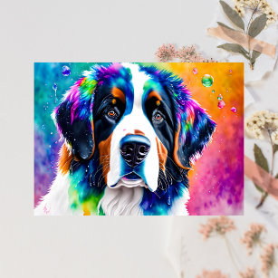 Porträt eines Berner Hundes Postkarte