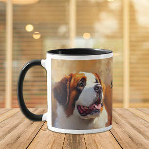Porträt eines Bernhardinerhundes Tasse