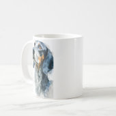 Porträt eines blauen Tick Coon Hounds Kaffeetasse (Vorderseite Links)