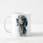 Porträt eines blauen Tick Coon Hounds Kaffeetasse (Links)