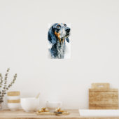 Porträt eines Bluetick Coonhounds Poster (Küche)