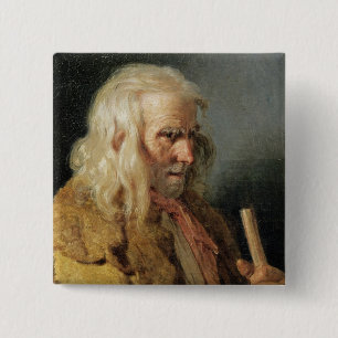 Porträt eines bretonischen Bauers, 1834 Button