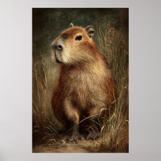Porträt eines Capybaras Poster