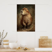 Porträt eines Capybaras Poster (Küche)