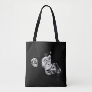 Porträt eines Denker Schimpansen Tasche