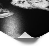 Porträt eines Denkers Schimpansen Fotodruck (Ecke)