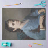 Porträt eines Eleganten Mädchens (von Leloir) Seidenpapier (Basteln)