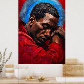 Porträt eines Emotionalen Schwarzen Mannes Poster (Küche)