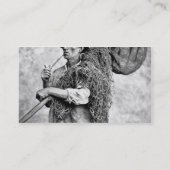 Porträt eines Fischers, der seine Netze trägt (b/w Visitenkarte (Rückseite)