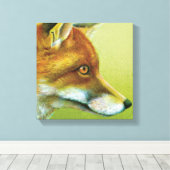 Porträt eines Foxenstanzes Leinwanddruck (Insitu (Holzboden))