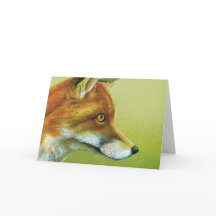 Porträt eines Fuchs alltäglicher Kunstkarte