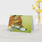 Porträt eines Fuchs alltäglicher Kunstkarte Karte (Gelbe Blume)