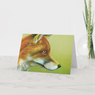 Porträt eines Fuchs alltäglicher Kunstkarte Karte