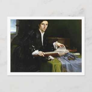Porträt eines Gentleman in seiner Studie, 1528-30  Postkarte