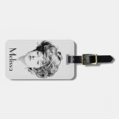 Porträt eines Gibson-Mädchens, 1900 Gepäckanhänger (Vorderseite horizontal)